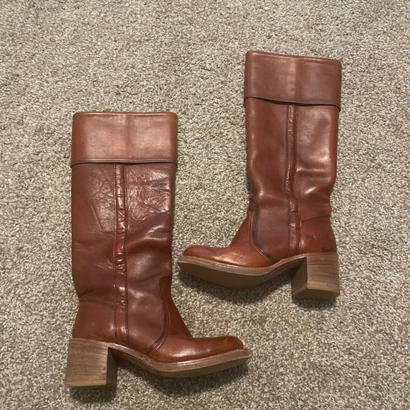 frye Shoes - Vintage 70s Frye Campus boots leather red boho classic retro Coachella sz 6